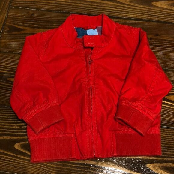 Baby Gap Red Jacket with Plaid Lining Size12-18 months - Picture 1 of 5
